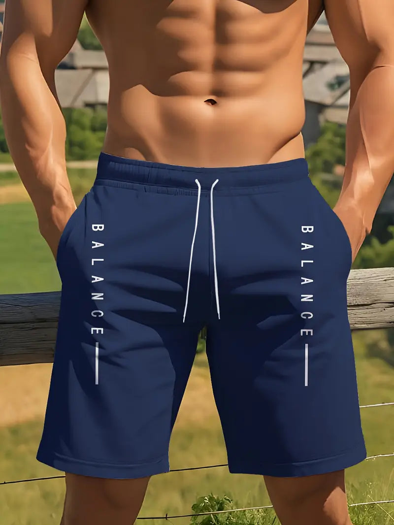 Men’s Navy Blue Balance Drawstring Shorts