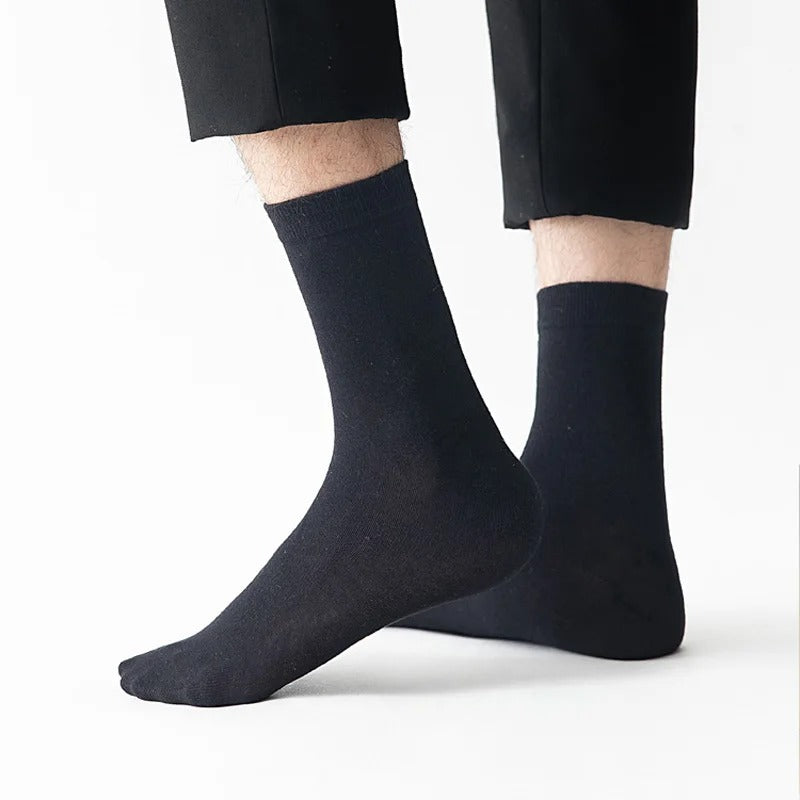 Men’s Combed Cotton Black Socks – 10 Pairs