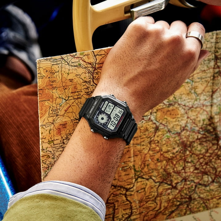 Casio Adult Men's Digital Resin Square Plastic Watch