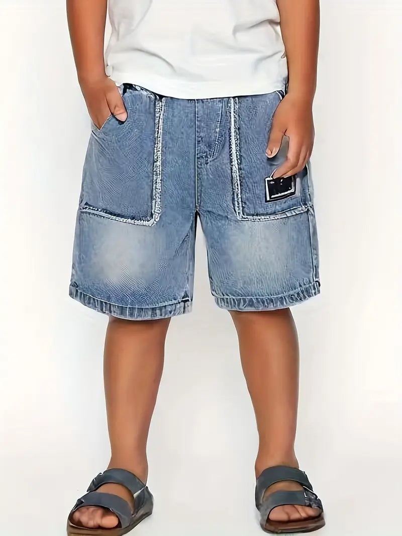 Boys' Casual Denim Shorts with Pockets