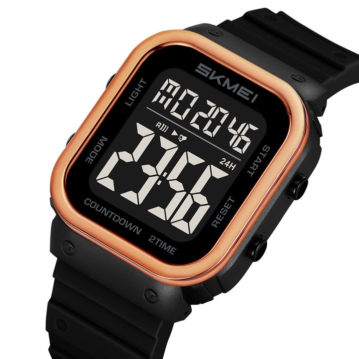SKMEI Mens Digital Watch Outdoor Sports Waterproof Large Face Wrist Watches with LED Back Ligh/Alarm/Stopwatch