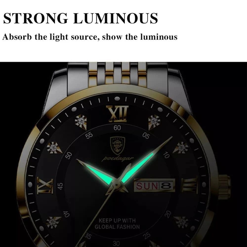 Classic Men's Waterproof Quartz Chronograph Watch