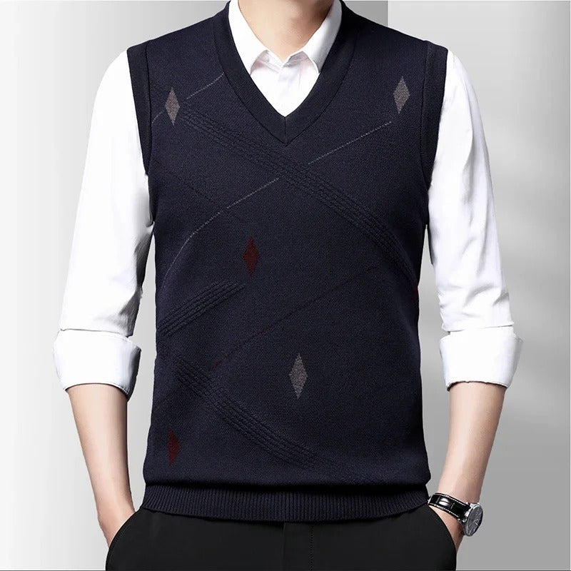 Men's Thick Wool Knit Sweater Vest