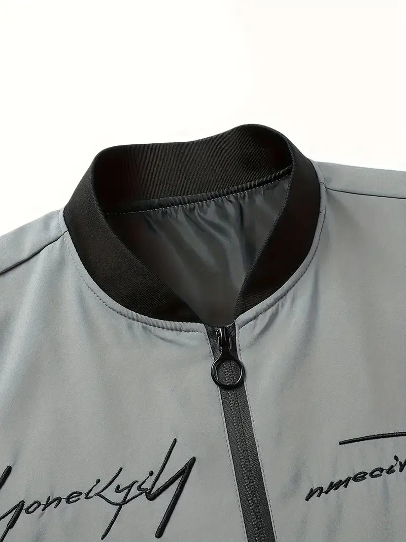 Men's Casual Stand Collar Bomber Jacket