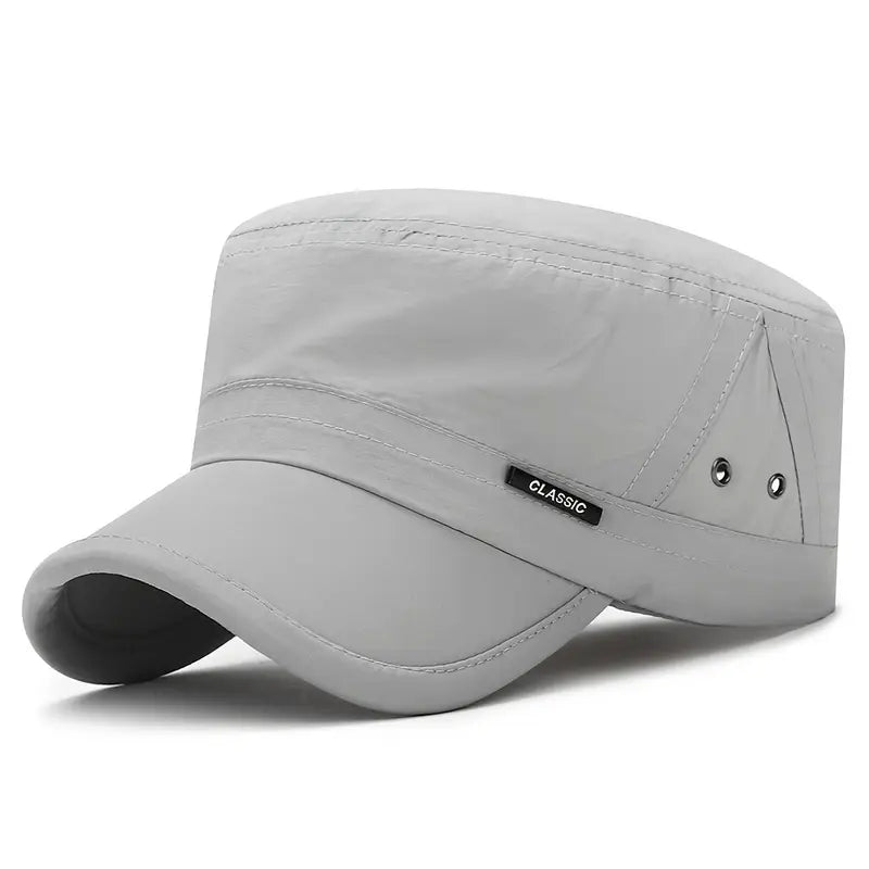 Classic Quick-Dry Flat Brim Cap Gray