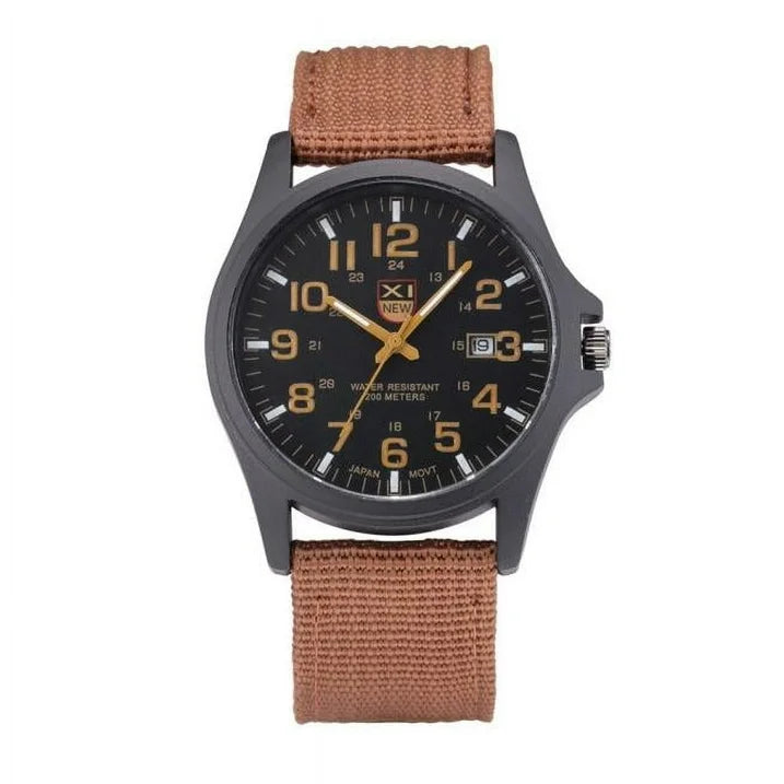 TIHLMK Mens Watches Mens Date Stainless Steel Military Sports Analog Quartz Army Wrist Watch