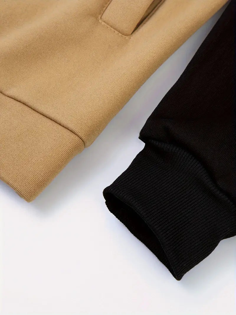 Men's Hooded Zip-Up Jacket with Pockets