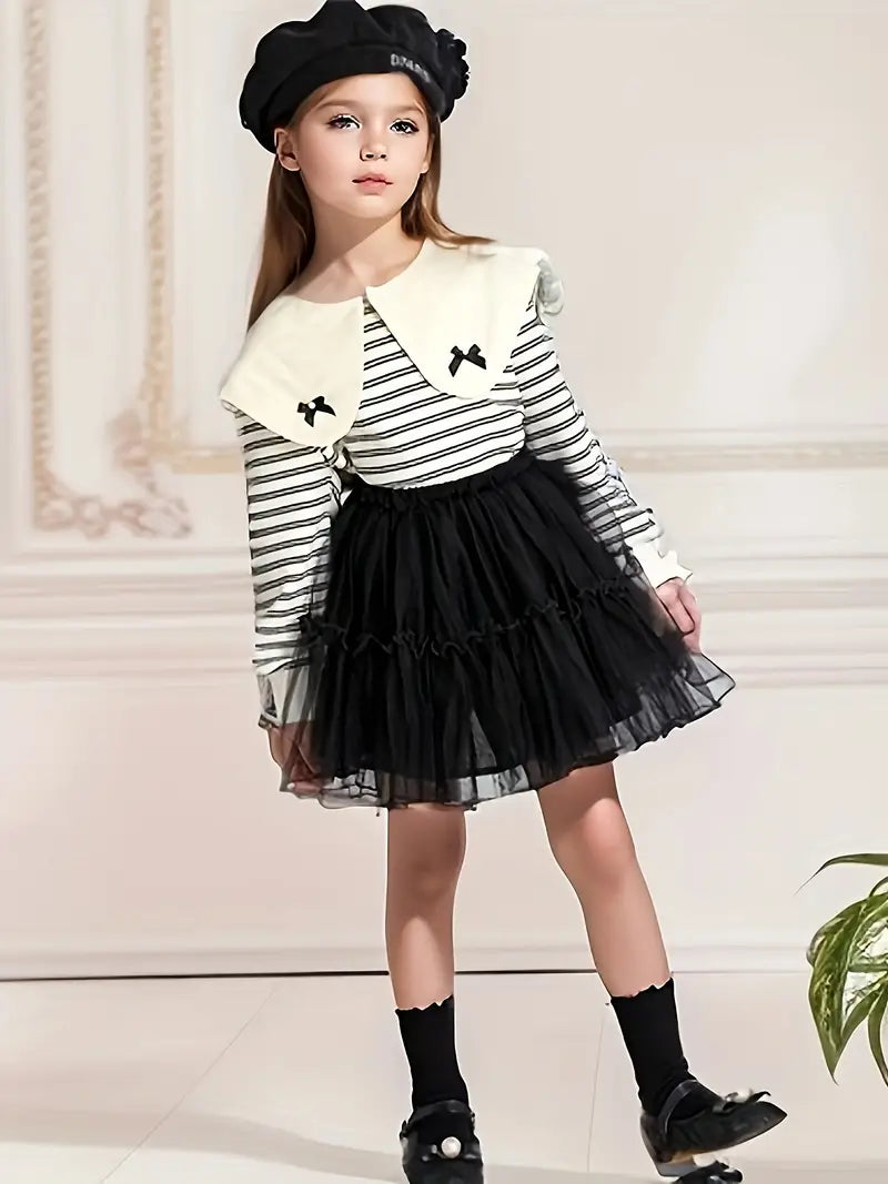 Cute Girls' Polyester Umbrella Skirt