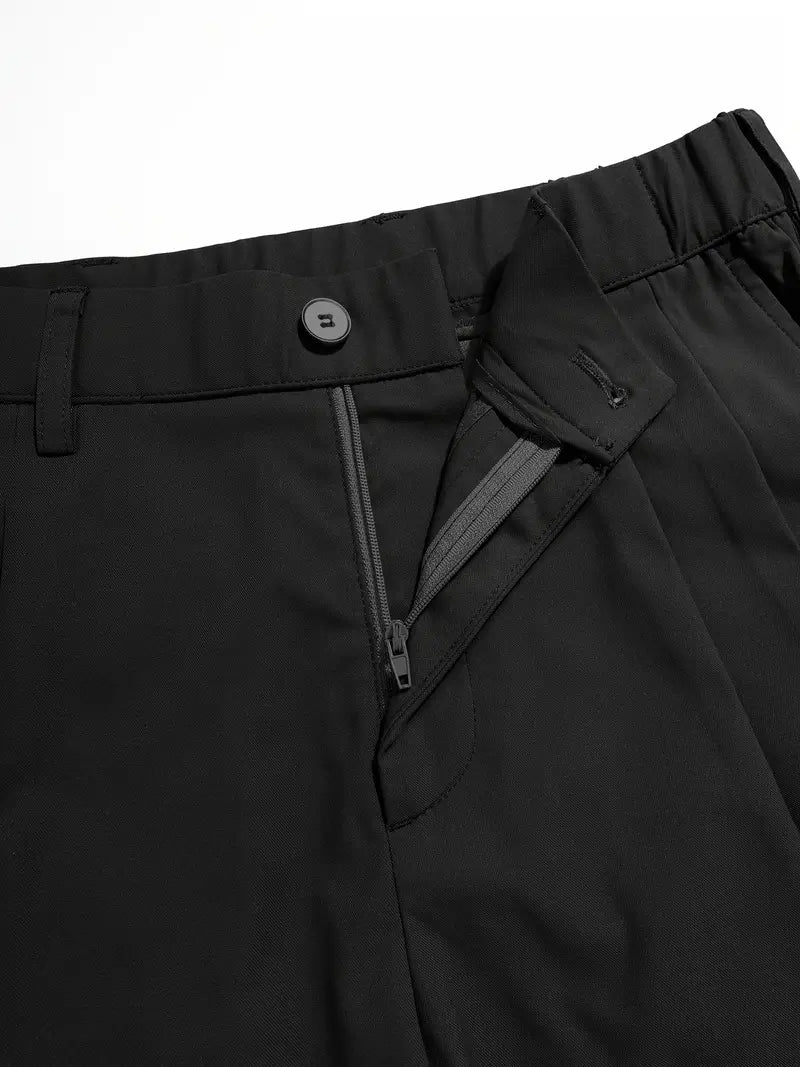 Men’s Solid Color Draped Chino Pants