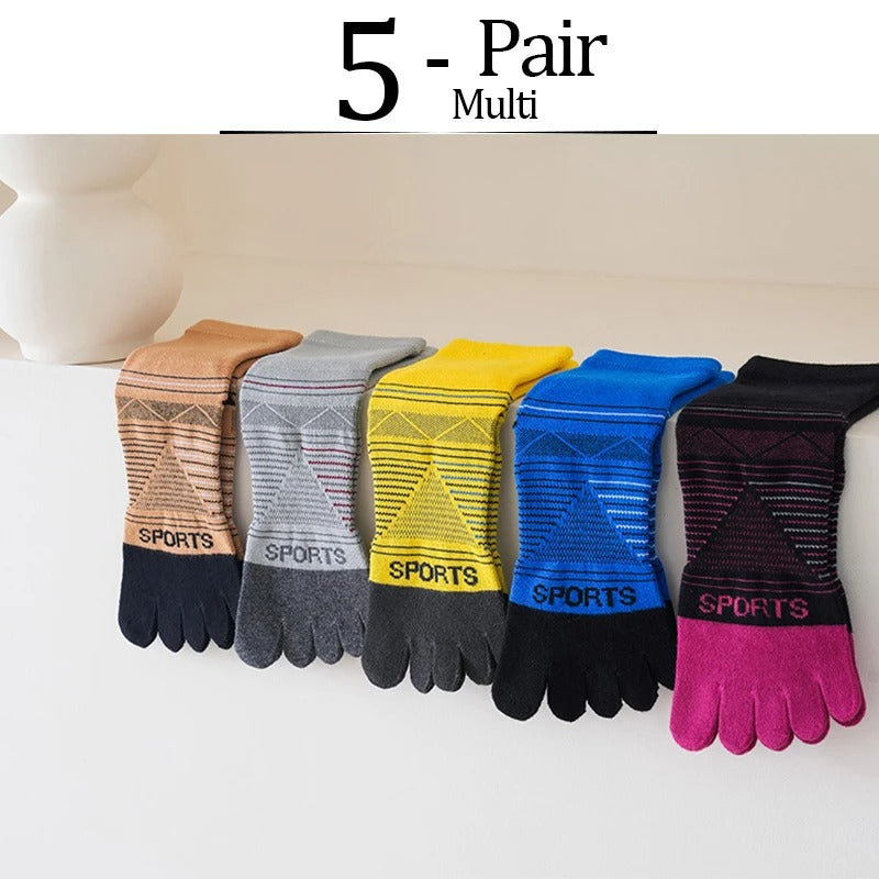 Men’s Sports Five-Finger Socks – 5 Pairs