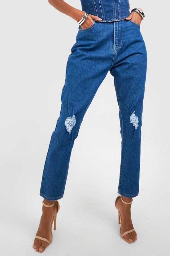 High Waisted Ripped Skinny Jeans