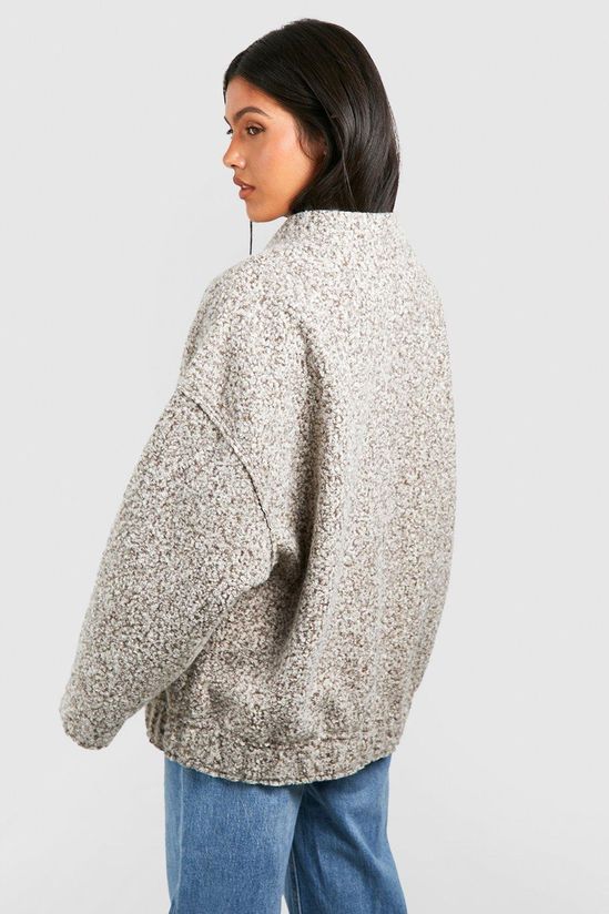 Maternity Oversized Wool Look Bomber Jacket