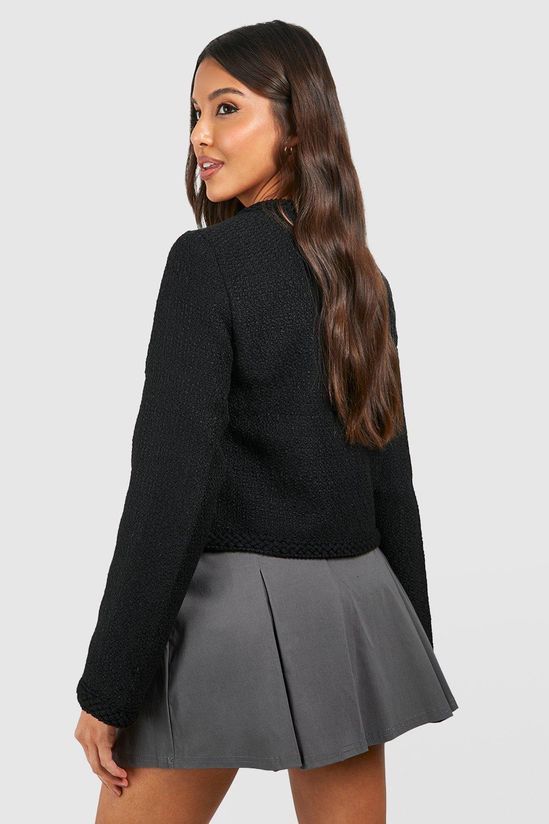 Boucle Button Detail Jacket