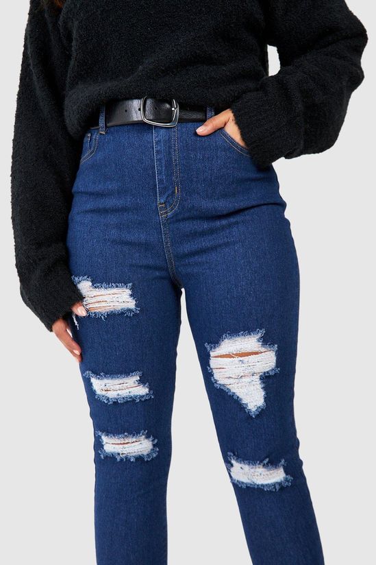 Plus Distressed Skinny Jeans