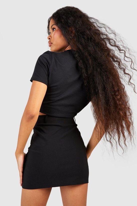 Stretch Cargo Mini Skirt