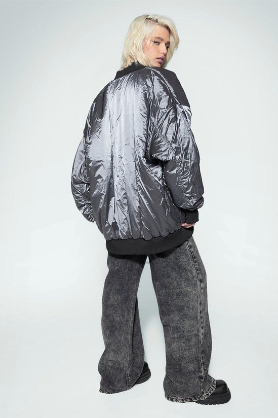 Oversized Reversible Bomber Jacket