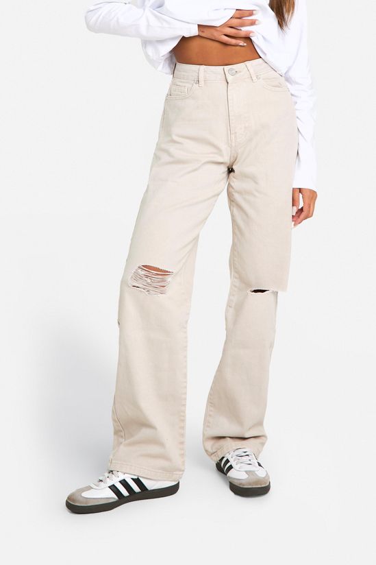 Basics Ripped Knee Boyfriend Jeans