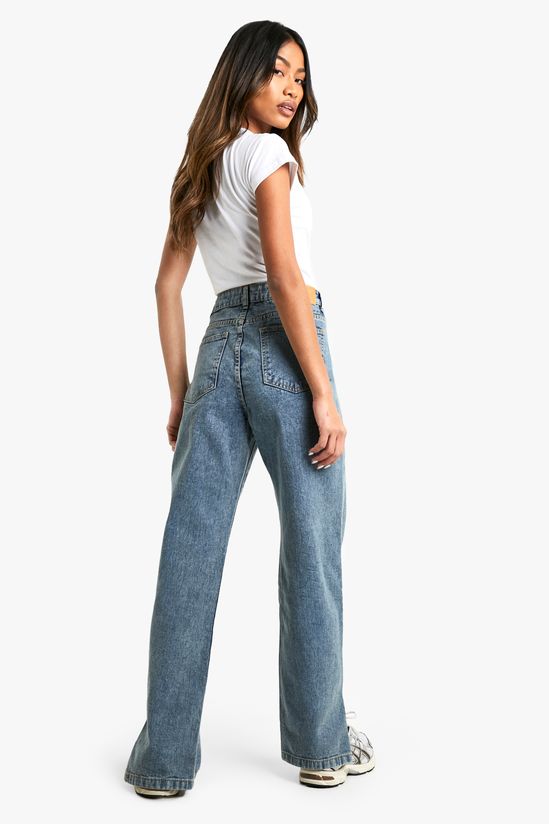 Split Hem Straight Leg Jeans
