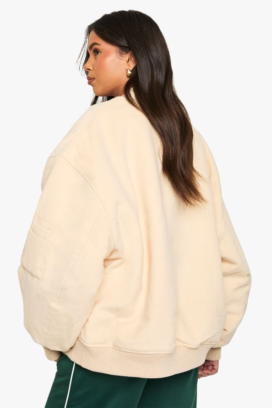 Oversized Wool Look Bomber Jacket