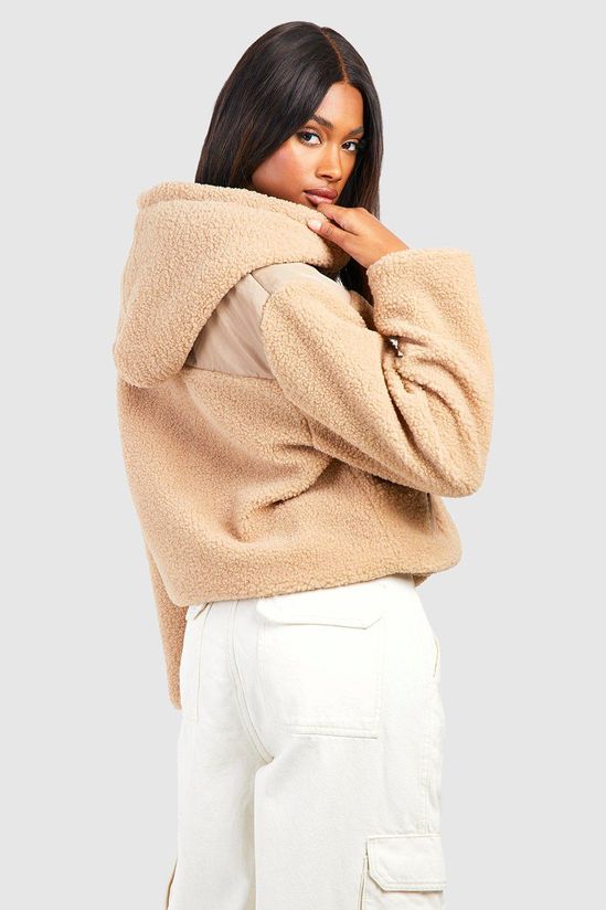Hooded Teddy Faux Fur Jacket