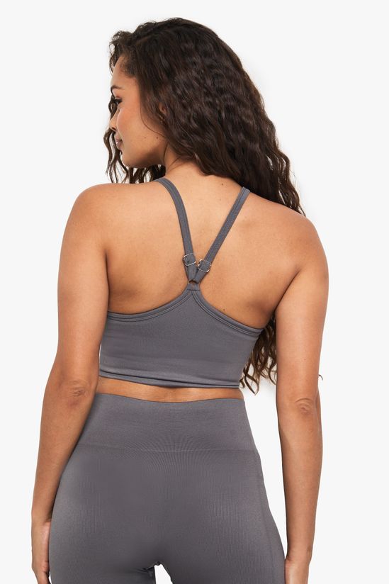 Basics Seamless Rib Longline Light Support Sports Bra