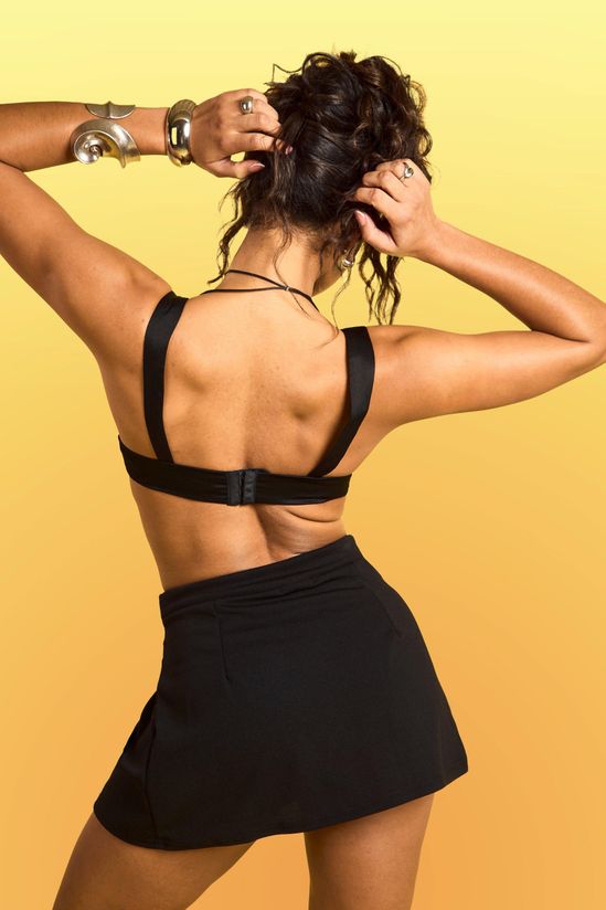 Crepe Pleated Buckle Detail Tennis Skirt