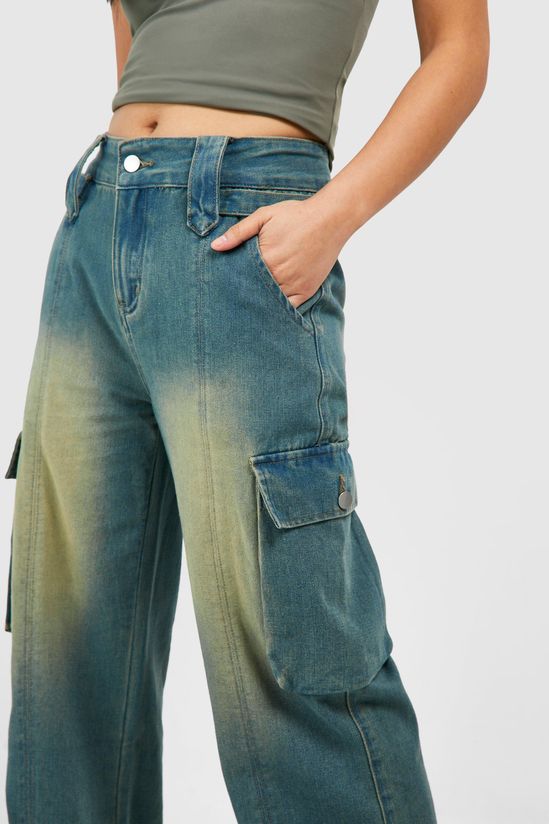 Petite Vintage Brown Wash Adjustable Waist Jean