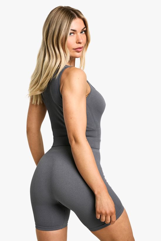 Seamless Contour Rib Cycling Short