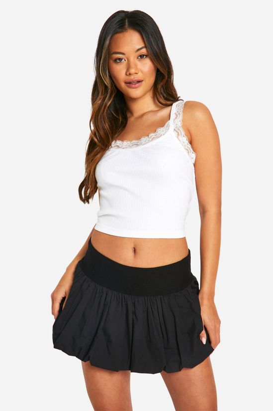 Cotton Puffball Mini Skirt