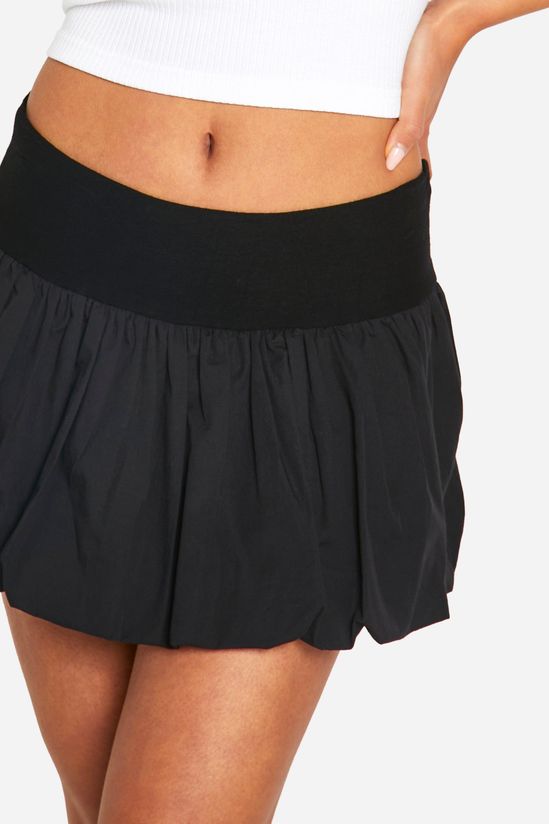 Cotton Puffball Mini Skirt