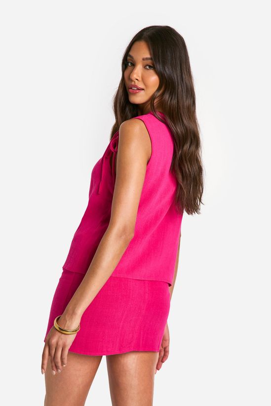 Linen Look Mini Skirt