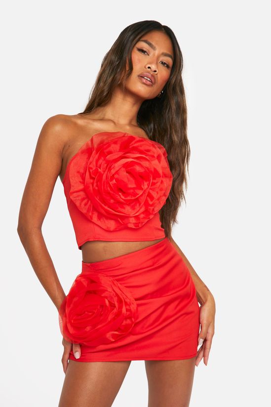 Tulle Rose Mini Skirt