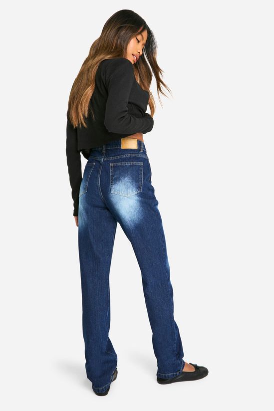 Basics 32 Inch Leg High Waisted Straight Leg Jeans