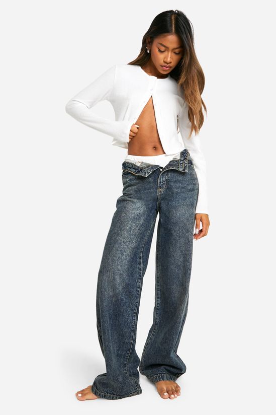 32 Inch Leg High Waisted Super Wide Leg Jeans