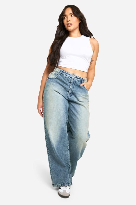 Plus Basics High Waisted Boyfriend Jeans