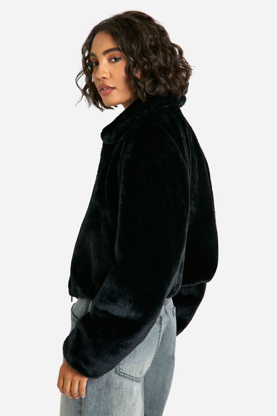 Tall Short Faux Fur Jacket