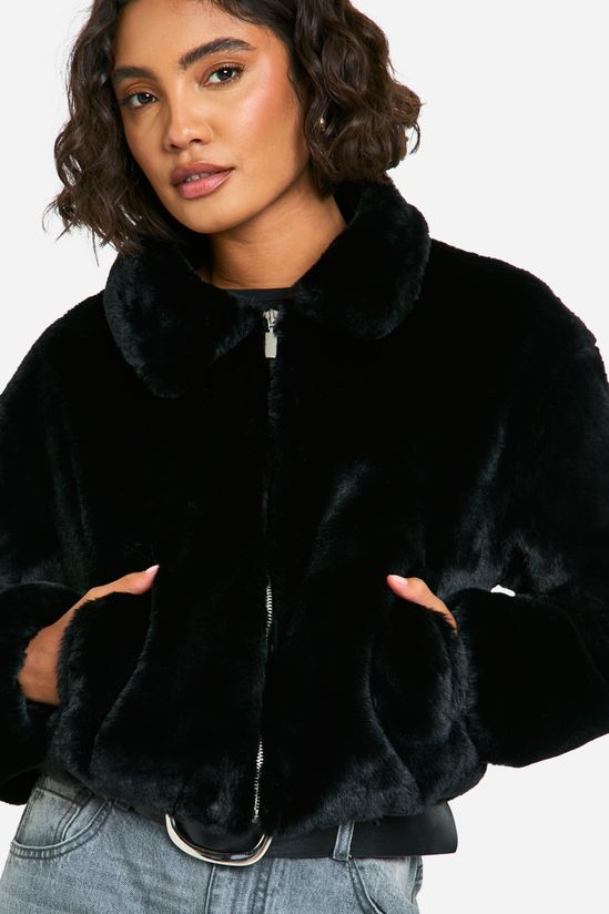Tall Short Faux Fur Jacket