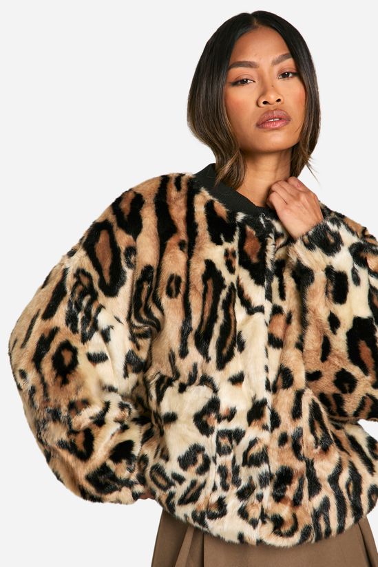 Oversized Faux Suede Bomber Jacket