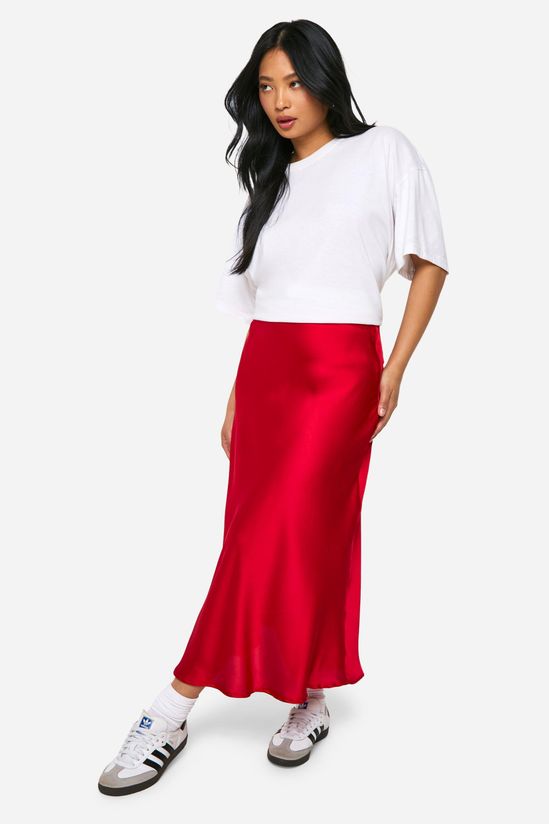 Petite Satin Slip Midaxi Skirt