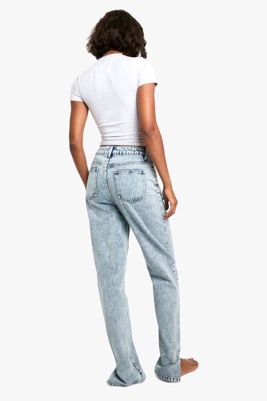 Tall Basics Split Hem Straight Leg Jeans
