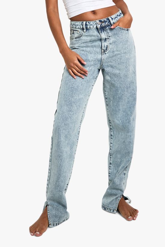 Tall Basics Split Hem Straight Leg Jeans