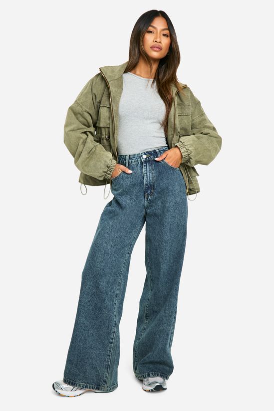 High Waisted Super Wide Leg Jeans