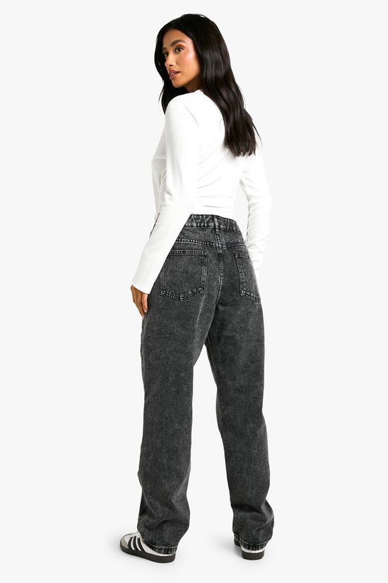 Petite Basics Washed Straight Leg Jean