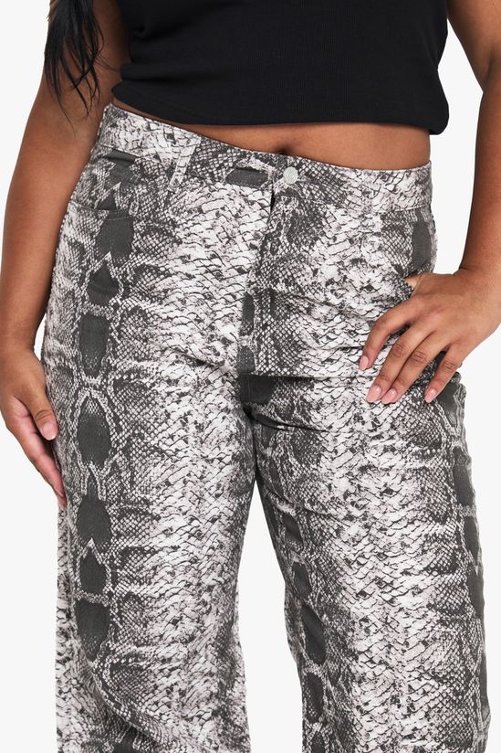 plus snake wide leg jean