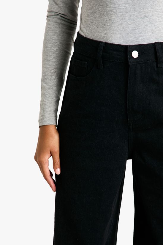 Tall Basic Black Wide Leg Jeans