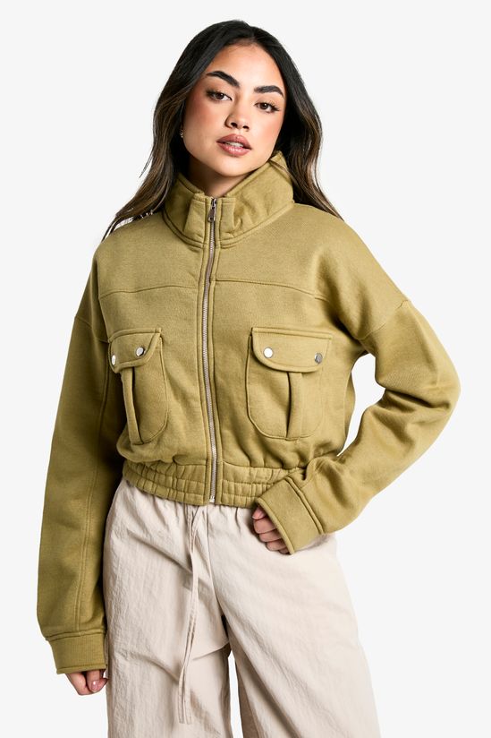 Pocket Detail Bomber Jacket