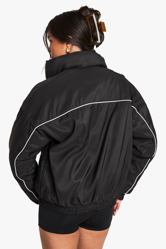 Contrast Detail Bomber Jacket