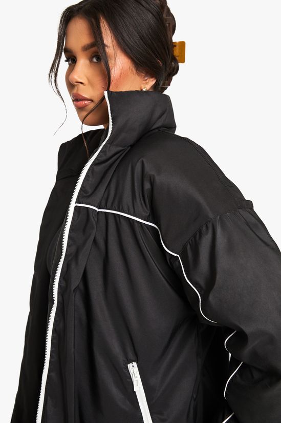 Contrast Detail Bomber Jacket