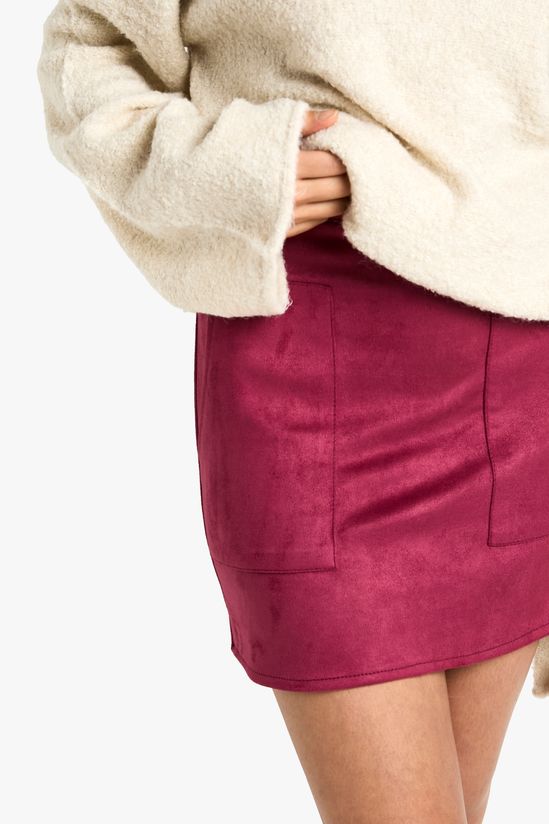 Suede Look Mini Skirt