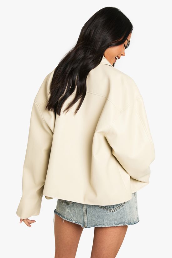 Faux Leather Zip Jacket